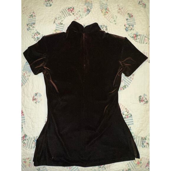 VINTAGE HENRI BENDEL VELVET ASIAN STYLE TOP - Picture 5 of 8